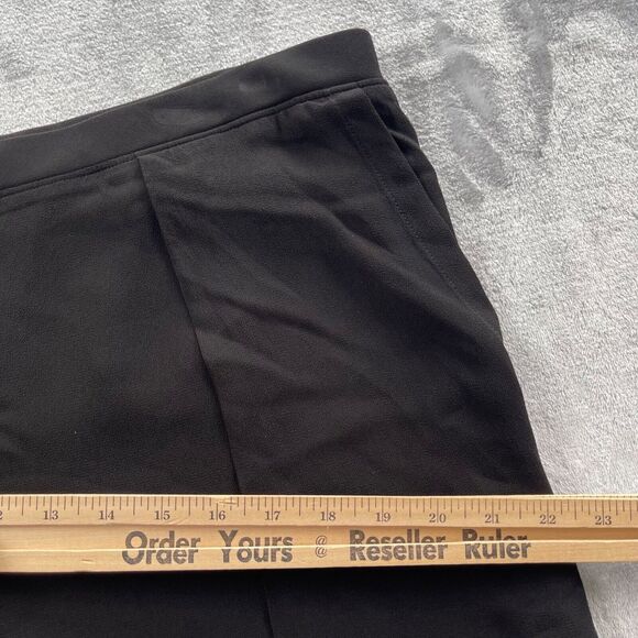 Wilt Pants Womens Large Black Crepe Draped Sheer Pockets Cropped Made in USA - Picture 9 of 16